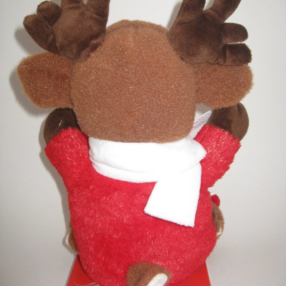 Rudolph The Red Nosed Reindeer Animated Light Up Nose & Foot Taps, Sings  NWT - Picture 3 of 13